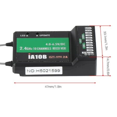 FlySky FS-iA10B 2.4Ghz 10CH Receiver PPM Output For RC Helicopter Airplanes